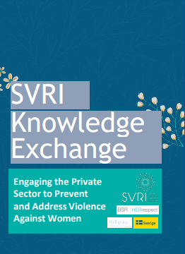 Svri Knowledge Exchange Engaging The Private Sector To Prevent And Address Violence Against Women