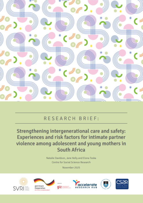 Strengthening intergenerational care and safety: Experiences and risk factors for intimate partner violence among adolescent and young mothers in South Africa